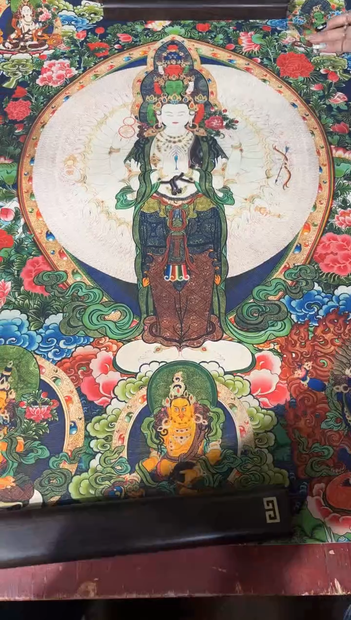 卷轴画龙妹的唐卡tk16