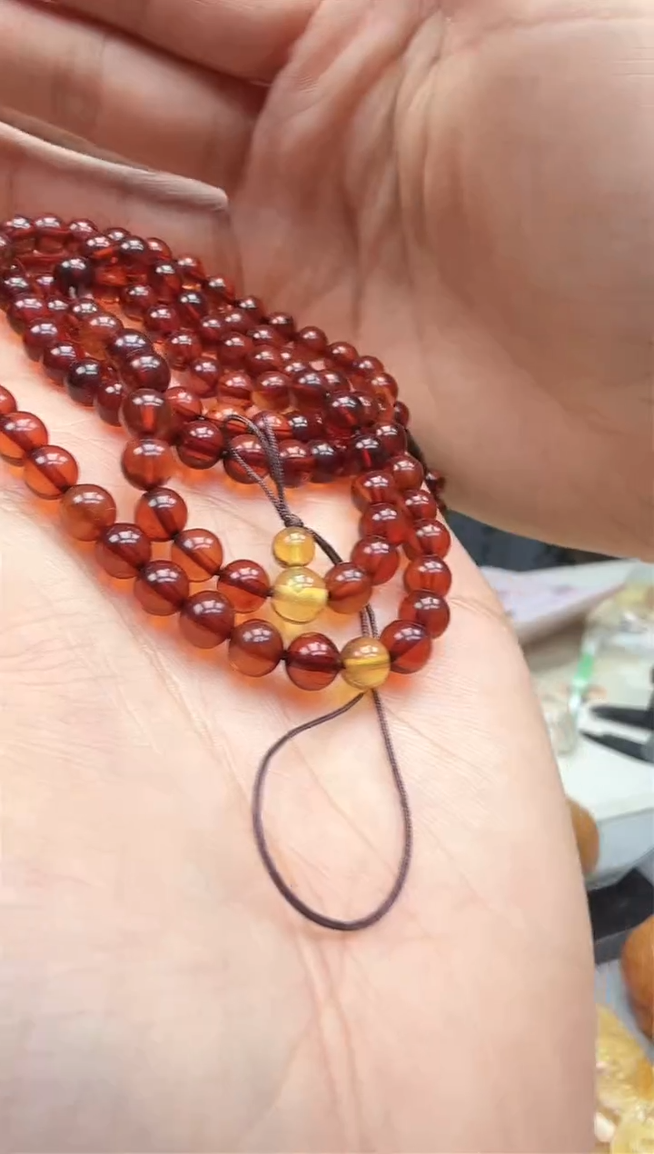 【闪购商品】琥珀裸石未镶嵌项链   多样性发一