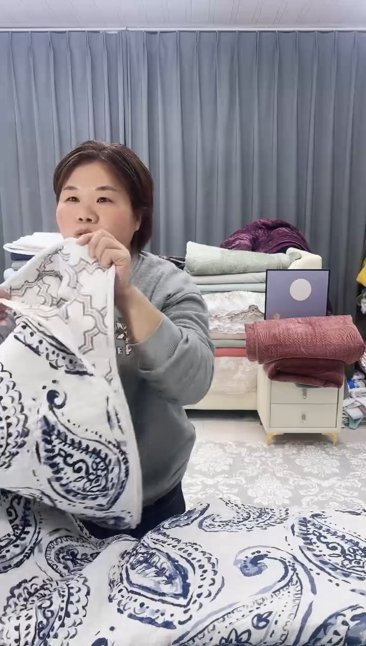 棉腰果花纯棉三件套2.3*2.5