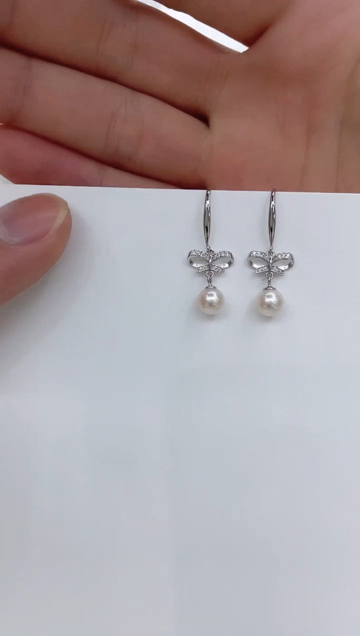 【闪购商品】海水珍珠耳饰银S925镶嵌海水珍珠耳饰
