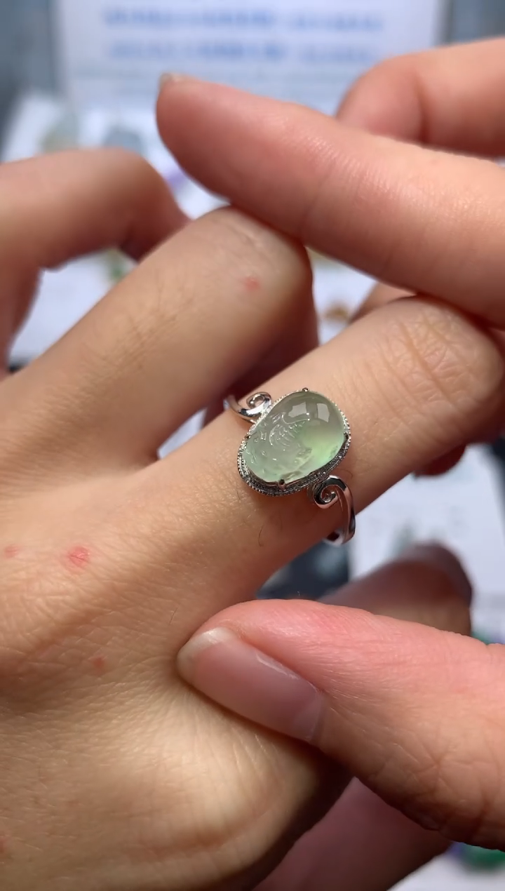 【闪购商品】定制翡翠18K金镶嵌模式推广期24小时鉴赏期