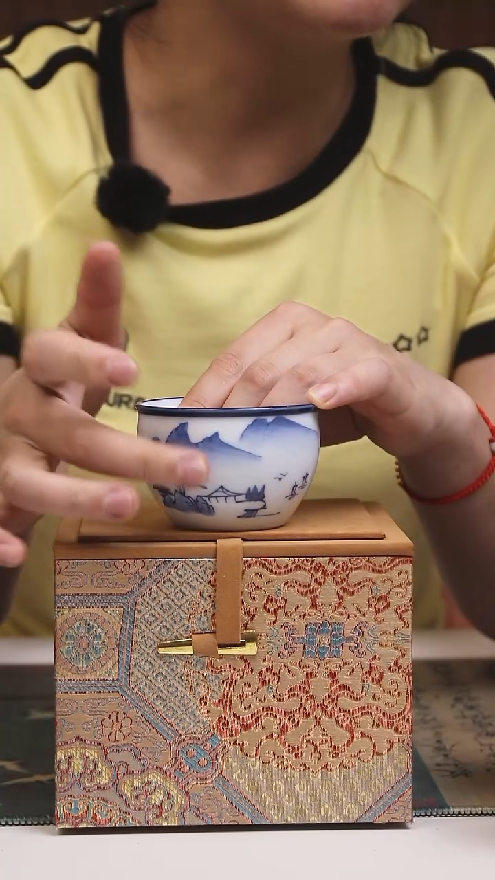 景德镇高温瓷缸杯江南水乡