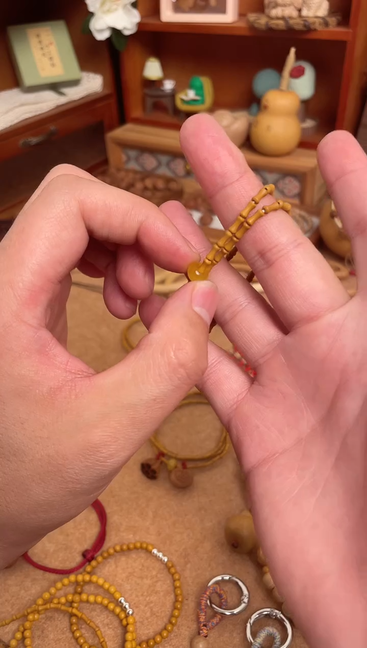 竹节手串一物一拍双圈加黄跑环