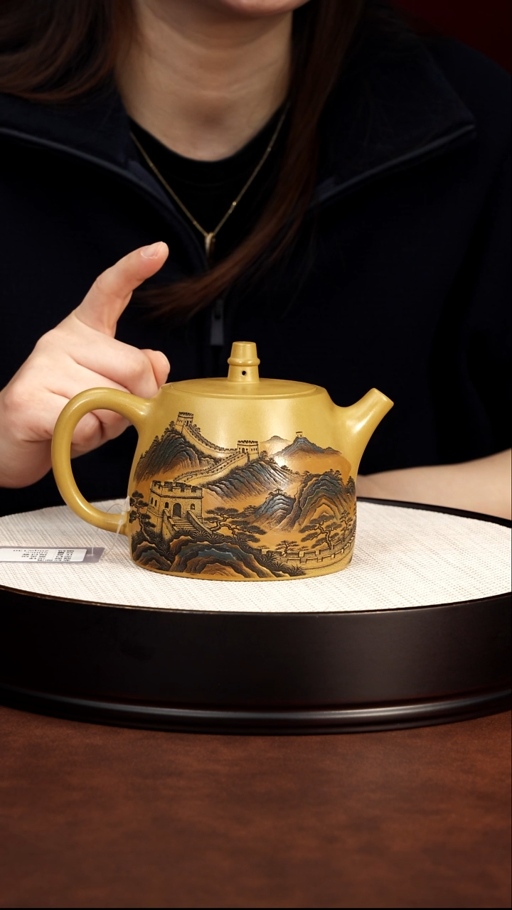 紫砂茶案宜兴紫砂 汉铎黄金段 