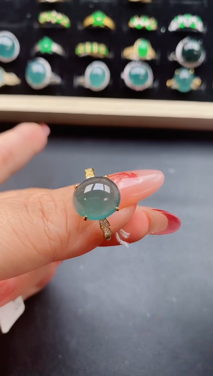 【闪购商品】翡翠戒指银S925镶嵌321321