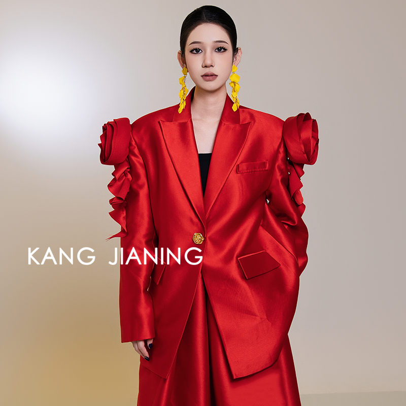 【蓝蒂蔻精选】二25秀款繁华系列高定缎面高级感西装KC25S339