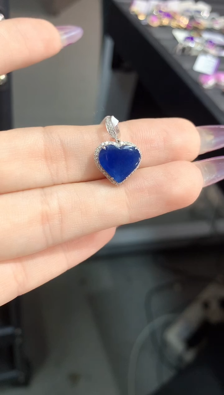 无非金属南非玻璃蓝diy吊坠