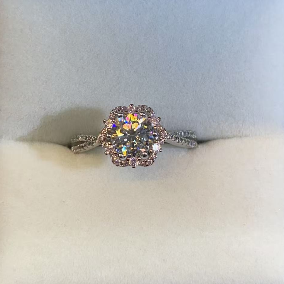 【高定优选】 GSYX   双色艾莎公主戒指1.0CT
