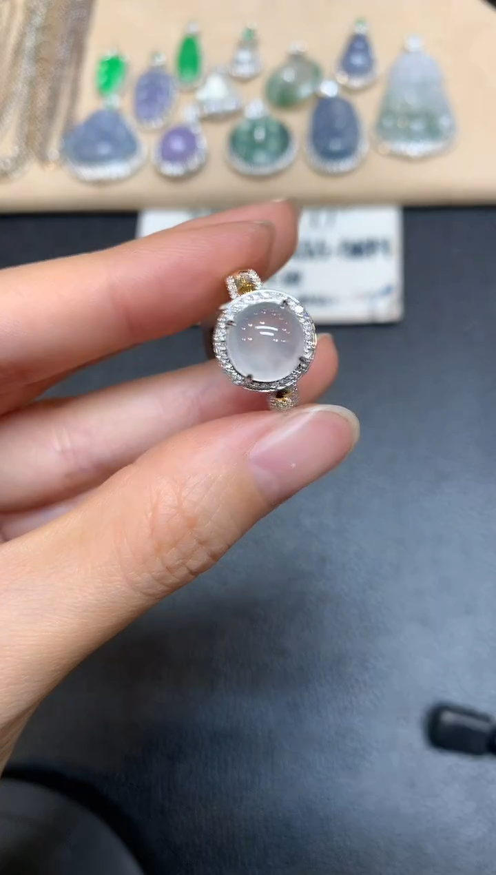 【闪购商品】翡翠戒指18K金镶嵌【无服务费