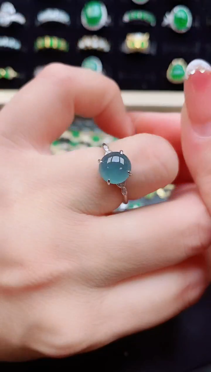 【闪购商品】翡翠戒指银S925镶嵌1212