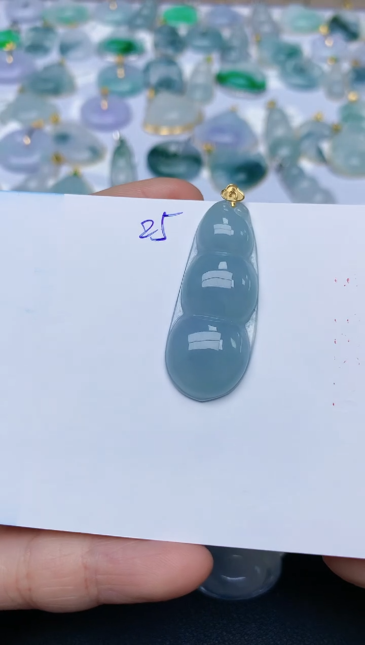 【闪购商品】翡翠颈饰18K金镶嵌天然翡翠A货    25