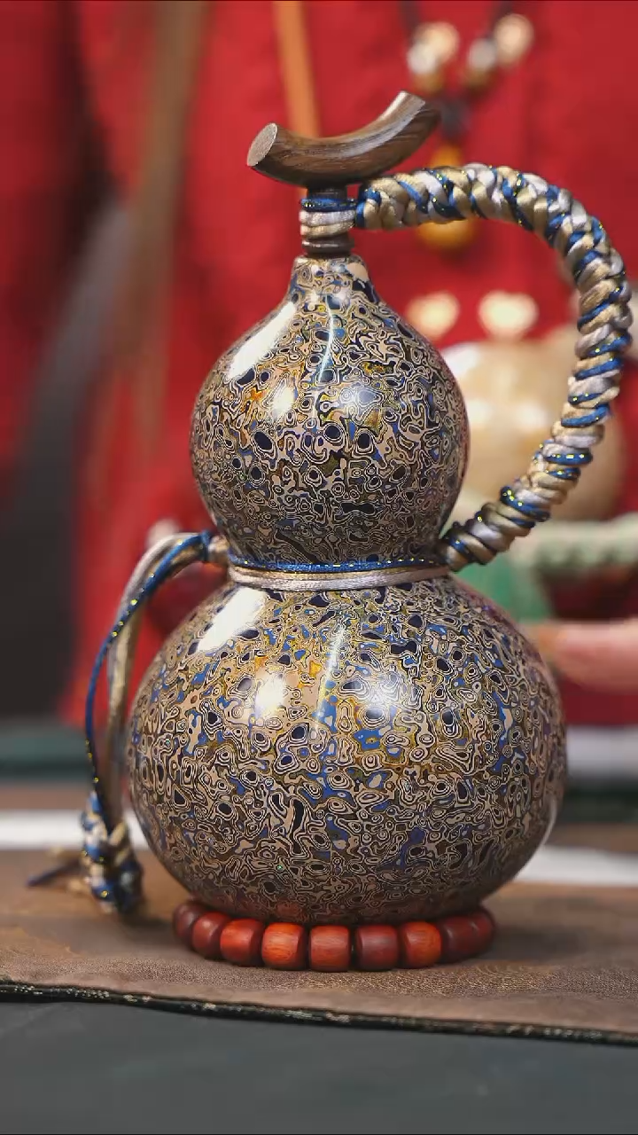 【闪购商品】WJ264漆艺酒葫芦不包手串及旋转底座