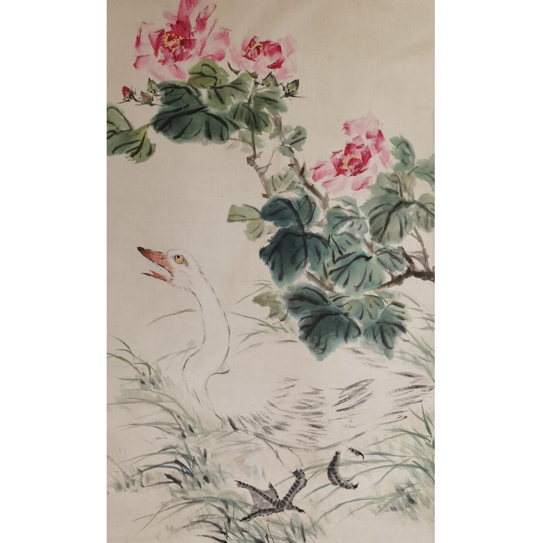 【辽拍】V250709-2-275《花鸟》（2.8平尺) 纸本镜片 yy1227t