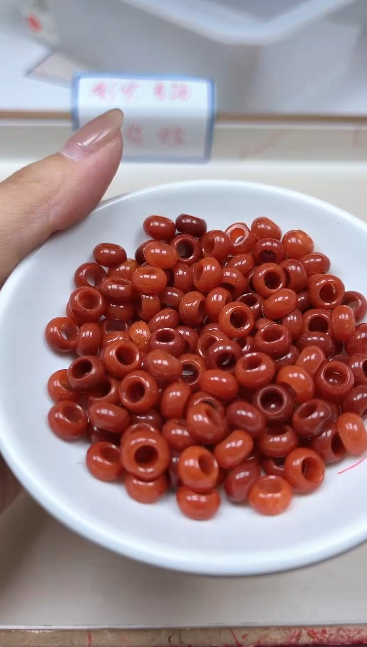 手饰翡翠未镶嵌M872 红翡 甜甜圈 10个12元