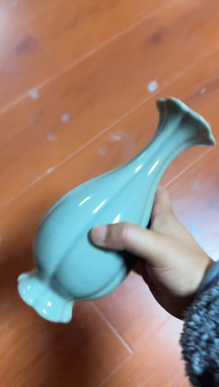 汝瓷平顶山汝瓷产品   海棠瓶