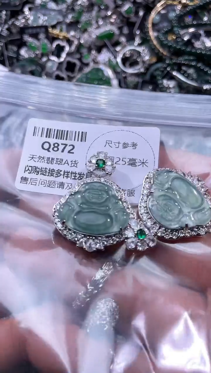【闪购商品】翡翠颈饰未镶嵌Q872多样性发其一