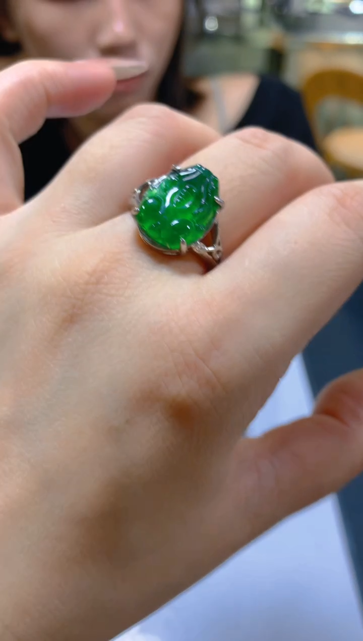 未镶嵌戒指翡翠多样性发一