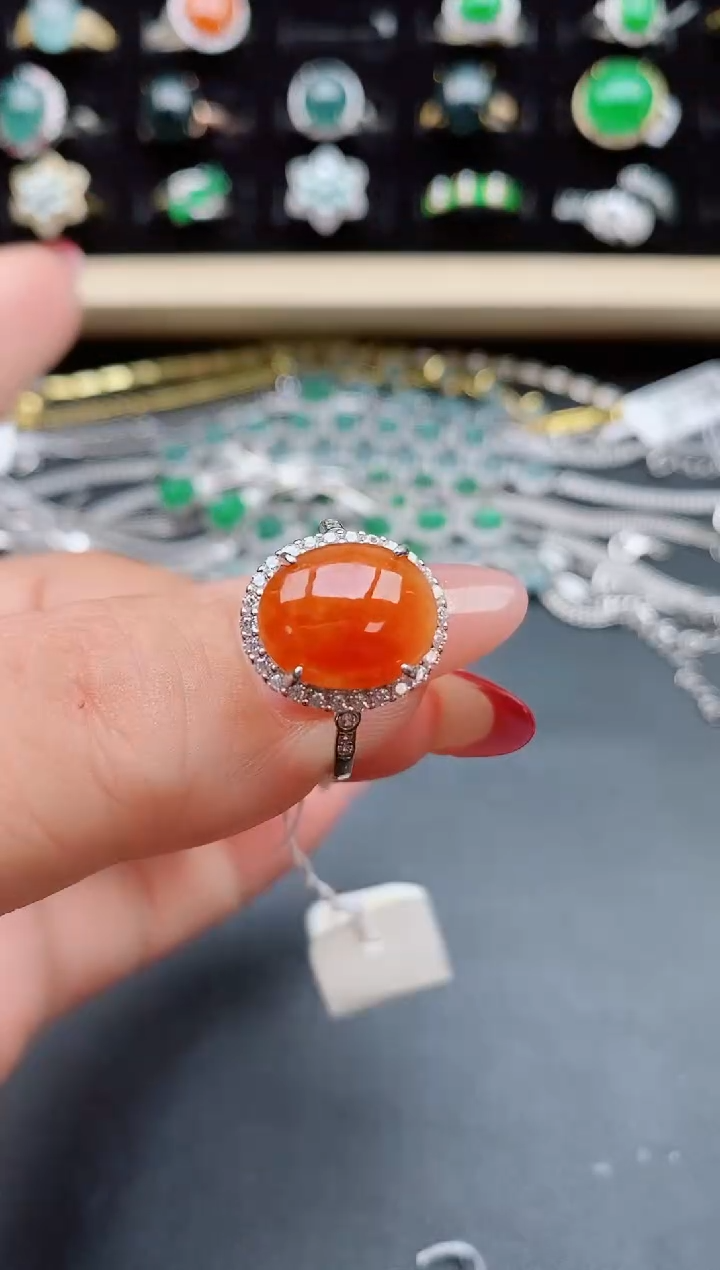 【闪购商品】翡翠戒指银S925镶嵌5805