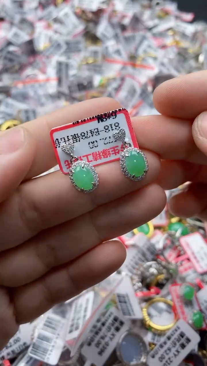 翡翠戒指银S925镶嵌6666666   4