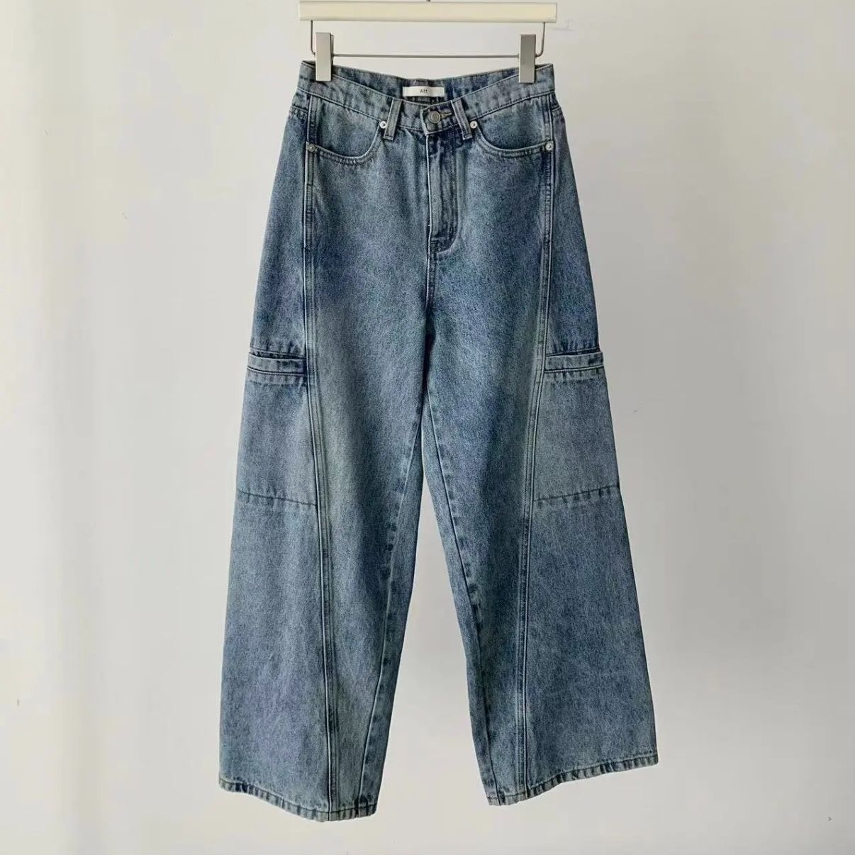 BELE ZHANG【深蓝恋曲】韩版设计时尚工装牛仔裤-1446