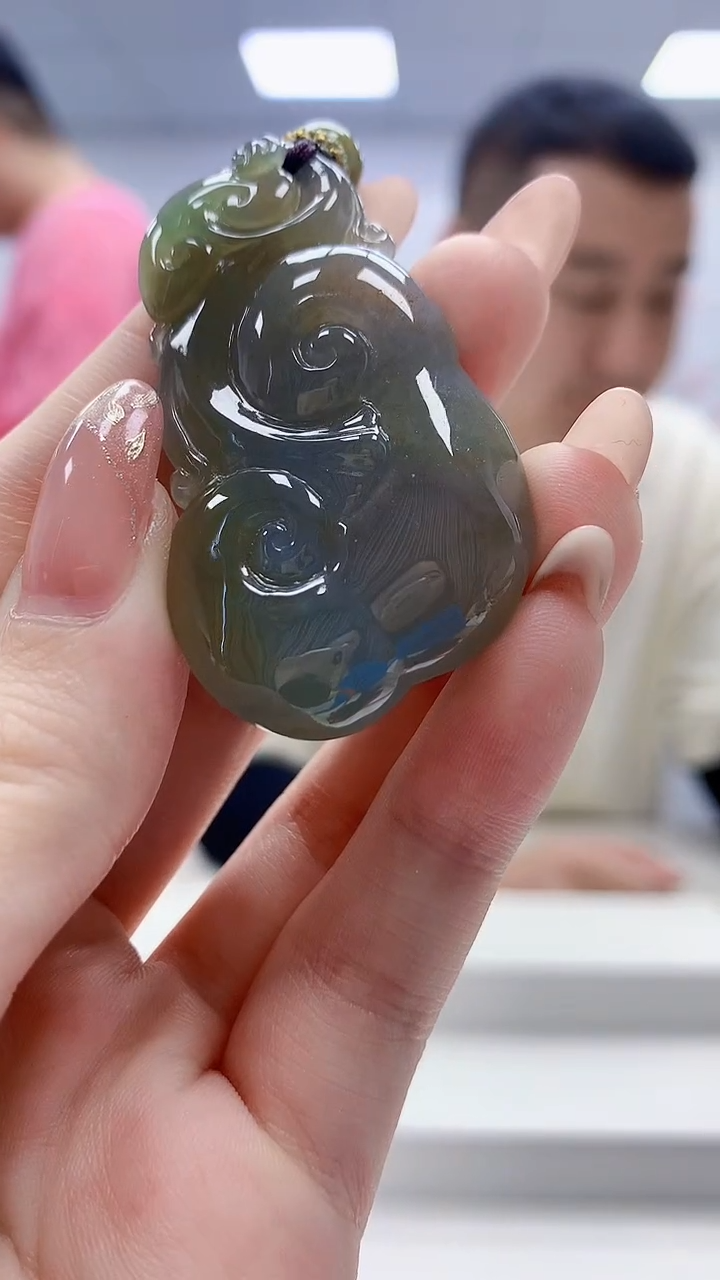 未镶嵌定制翡翠4898jw-毛货挂件66