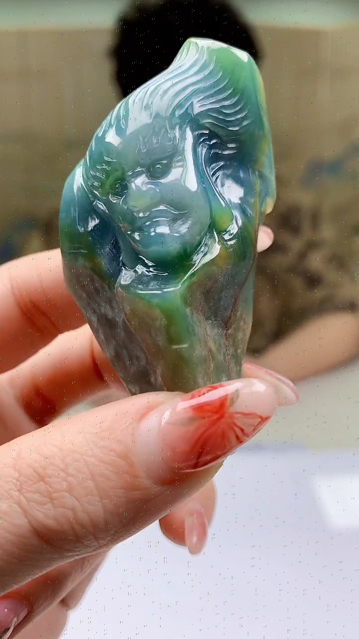 【闪购商品】定制翡翠未镶嵌4688ty-毛货挂件10