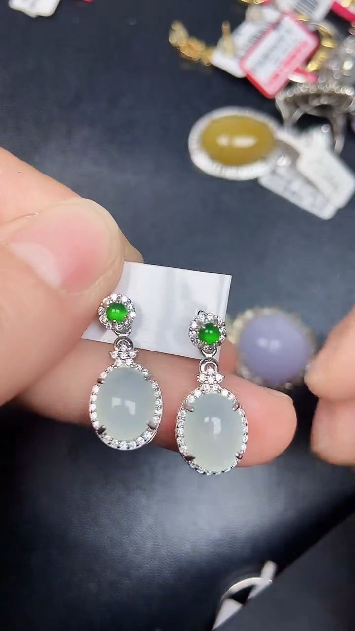 银S925镶嵌戒指翡翠3150