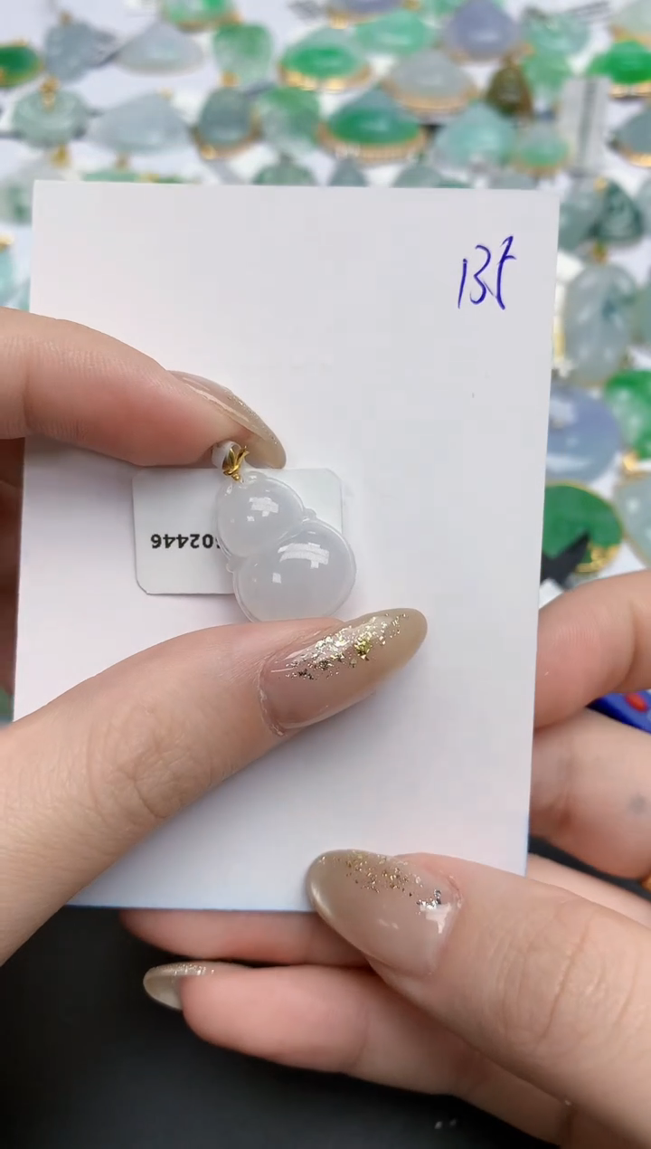 【闪购商品】翡翠颈饰18K金镶嵌天然缅甸翡翠A货