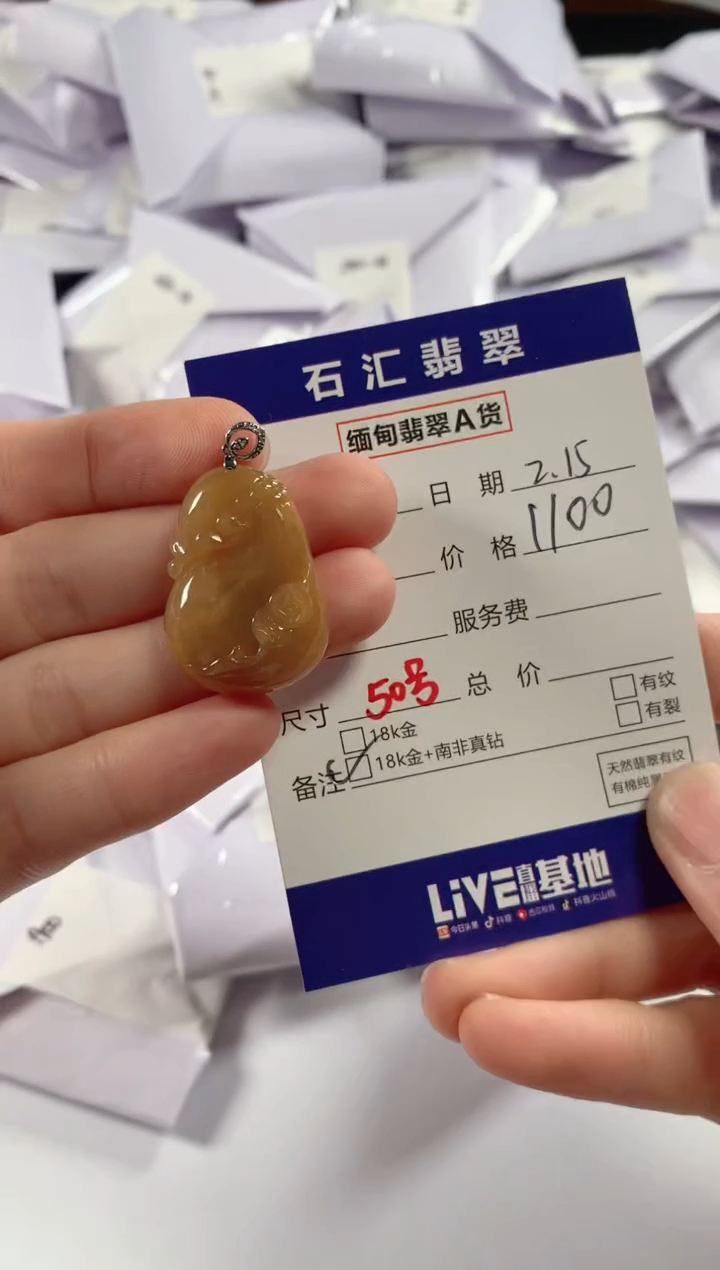 【闪购商品】翡翠颈饰18K金镶嵌11111111