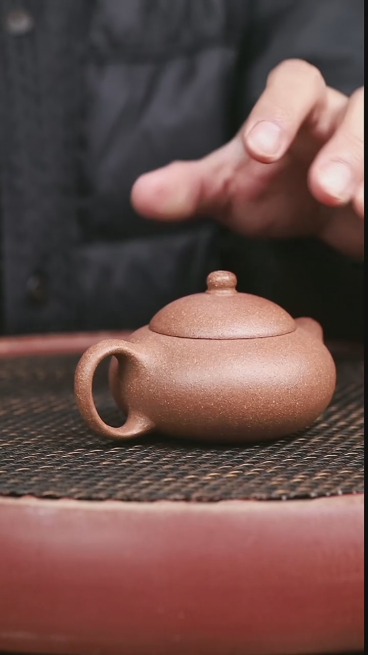 茶壶紫砂1号桃花泥扁西施150CC微微暇