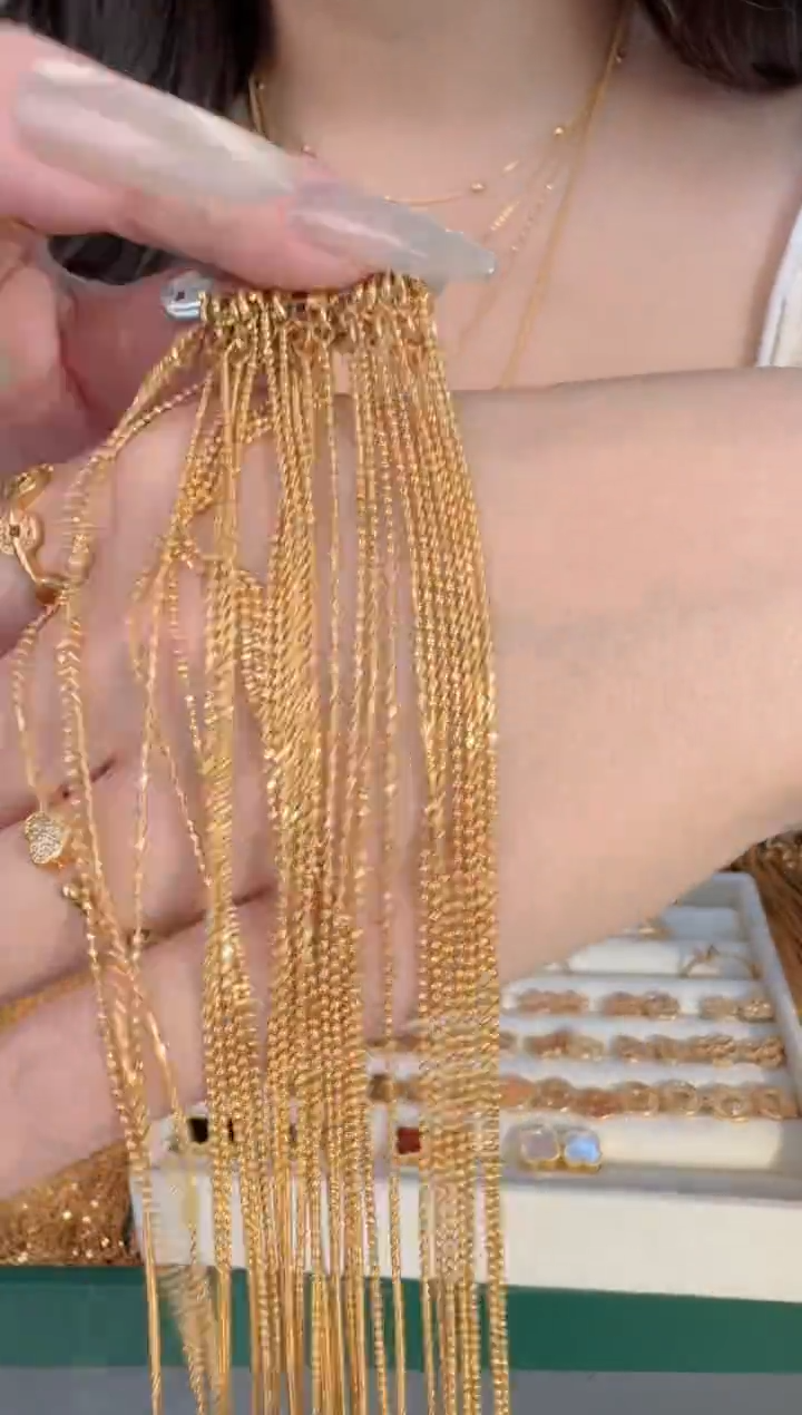 45cm固定不可调节切面珠珠链1.78g（多样性发货）