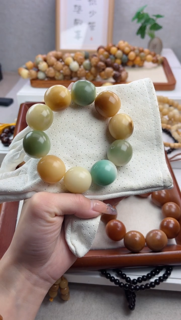 【闪购商品】菩提根/象牙果手串干磨鹅蛋22*23mm手串瑕疵不补S41