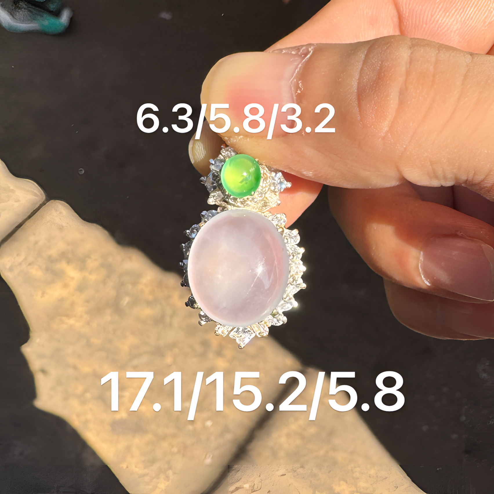 0128(小哪吒在源头)高冰种翡翠冰胶吊坠肉细胶感杠味荧光足M800