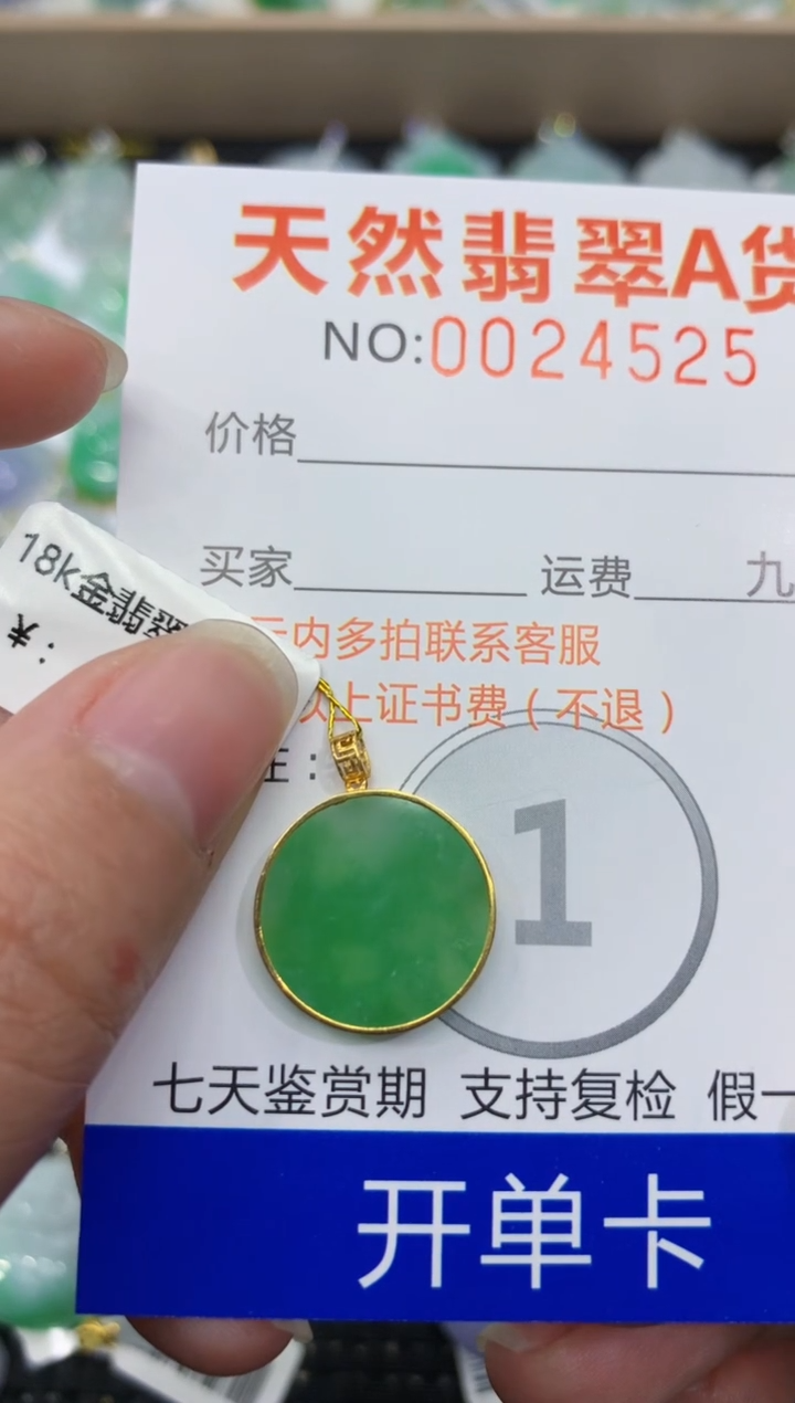 【闪购商品】翡翠颈饰18K金镶嵌1111111111