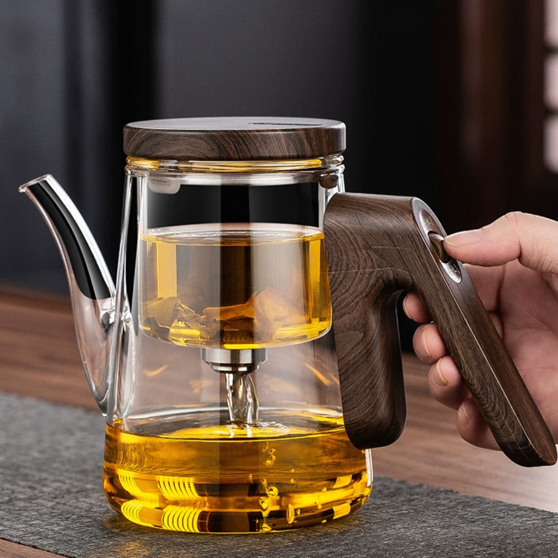 泡茶壶磁吸飘逸杯办公家用一键茶水分离高端茶具耐高温防炸裂