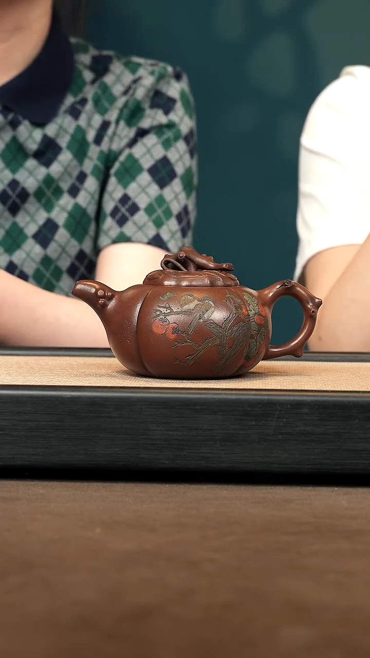 茶壶紫砂【P040】柿子350c CXT