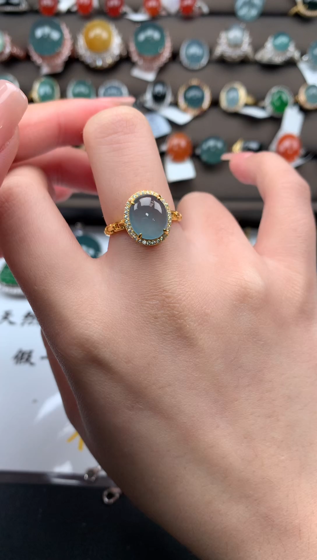 【闪购商品】翡翠戒指银S925镶嵌51241