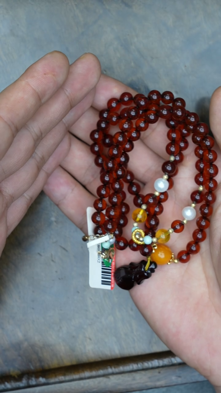 【闪购商品】琥珀裸石未镶嵌血珀DIY项链