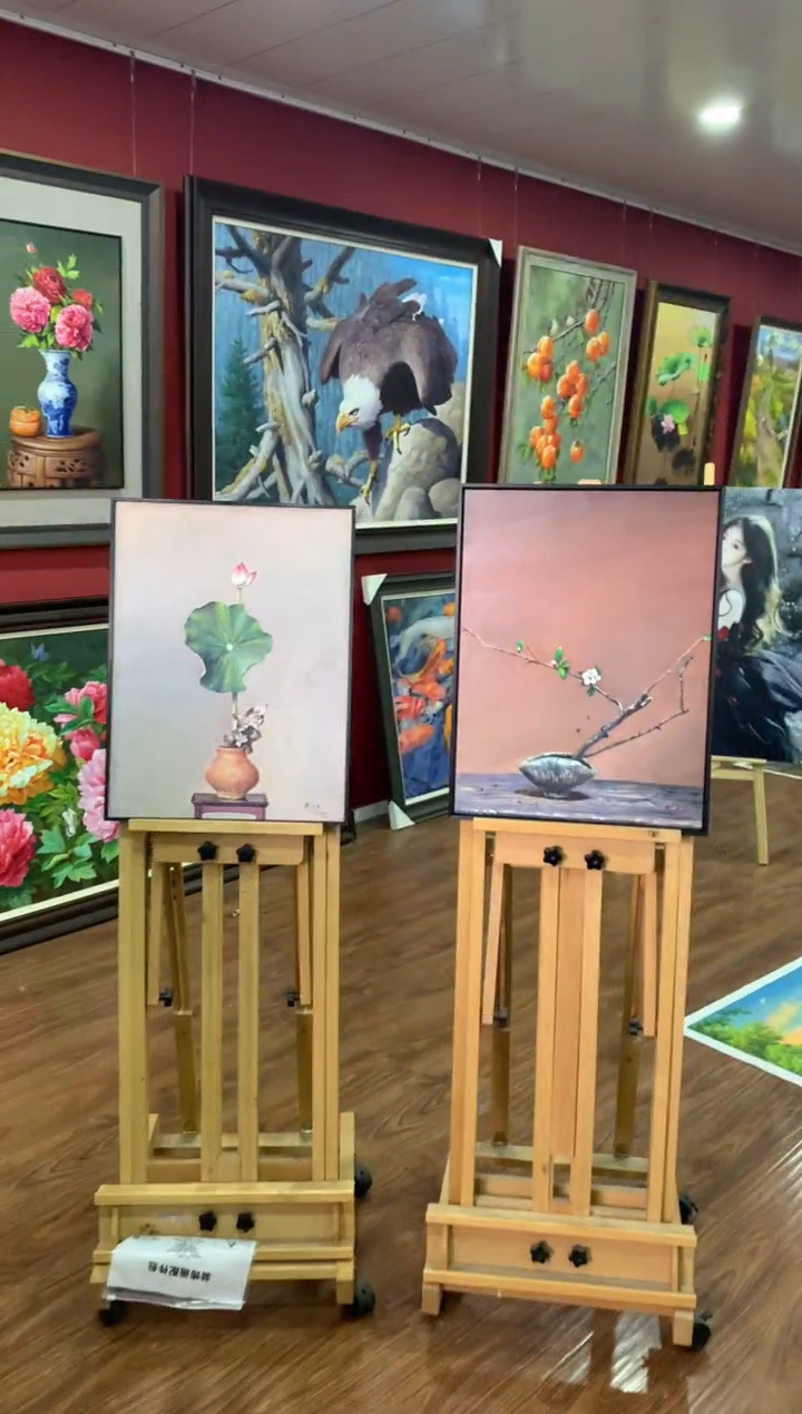 油画纯手绘油画 两幅 带装裱