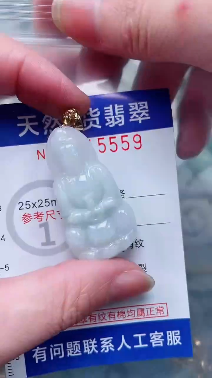 翡翠未镶嵌吊坠(不含链)1