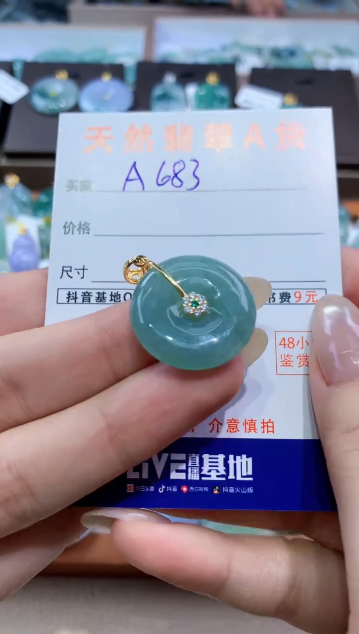 颈饰未镶嵌翡翠天然缅甸翡翠A货挂件 