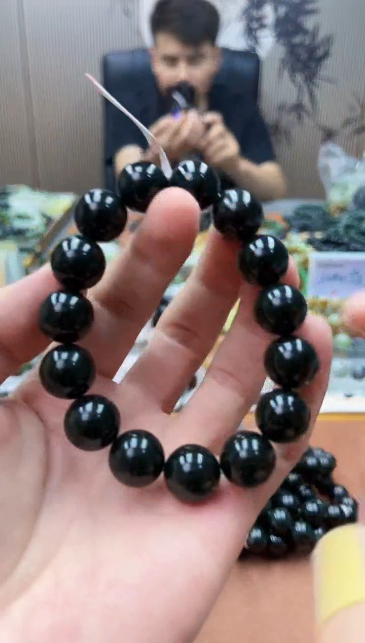 手链未镶嵌和田玉新疆且末黑碧玉14