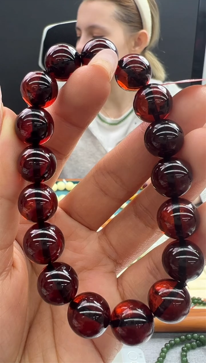 【闪购商品】琥珀手链未镶嵌691秒拍号