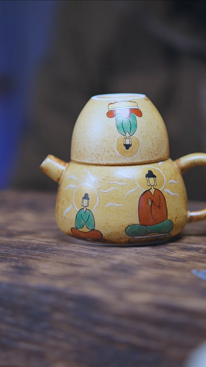 【闪购商品】景德镇手绘无相佛套