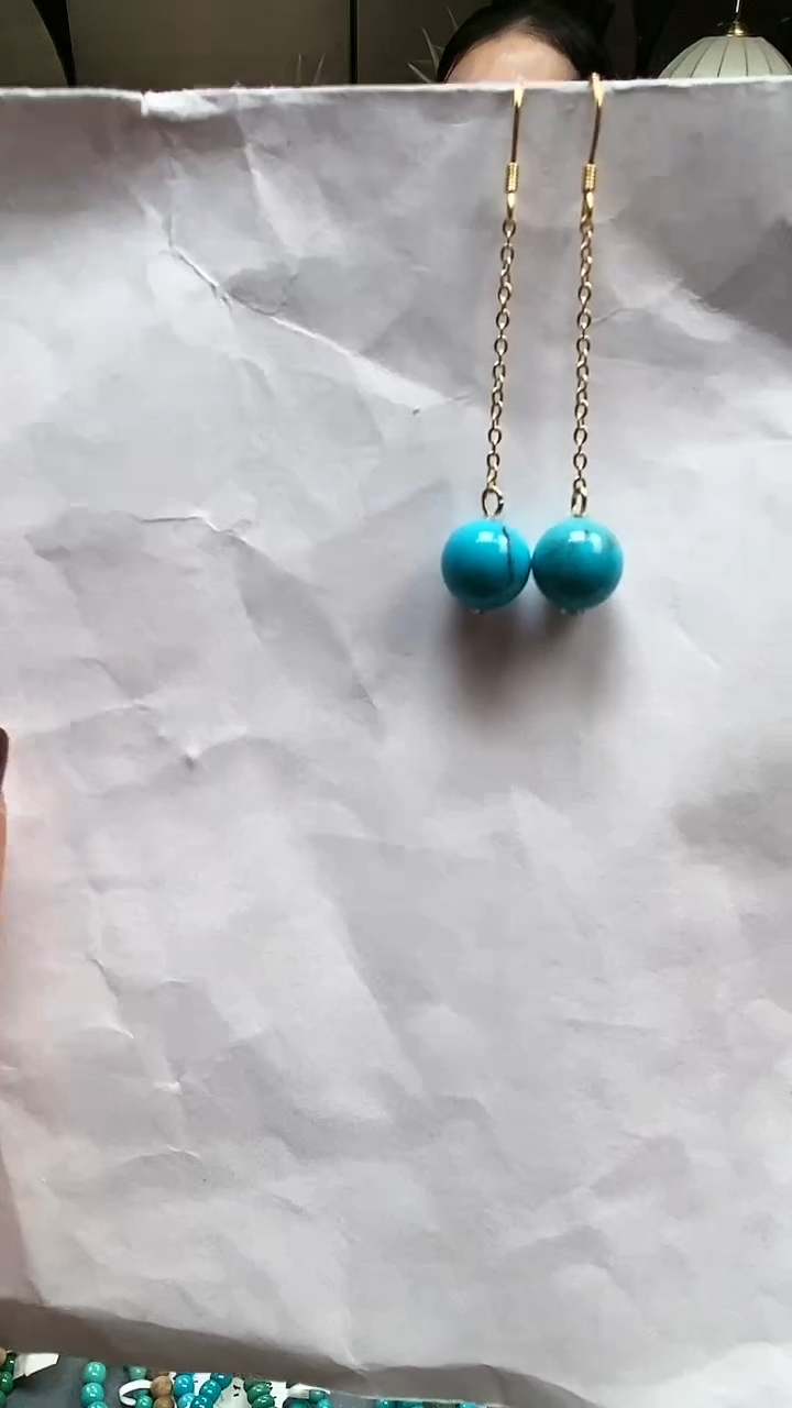 未镶嵌绿松石耳饰卡9+