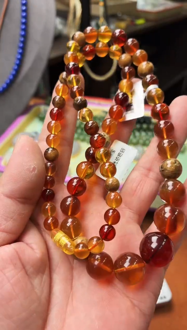 蜜蜡项链未镶嵌u38