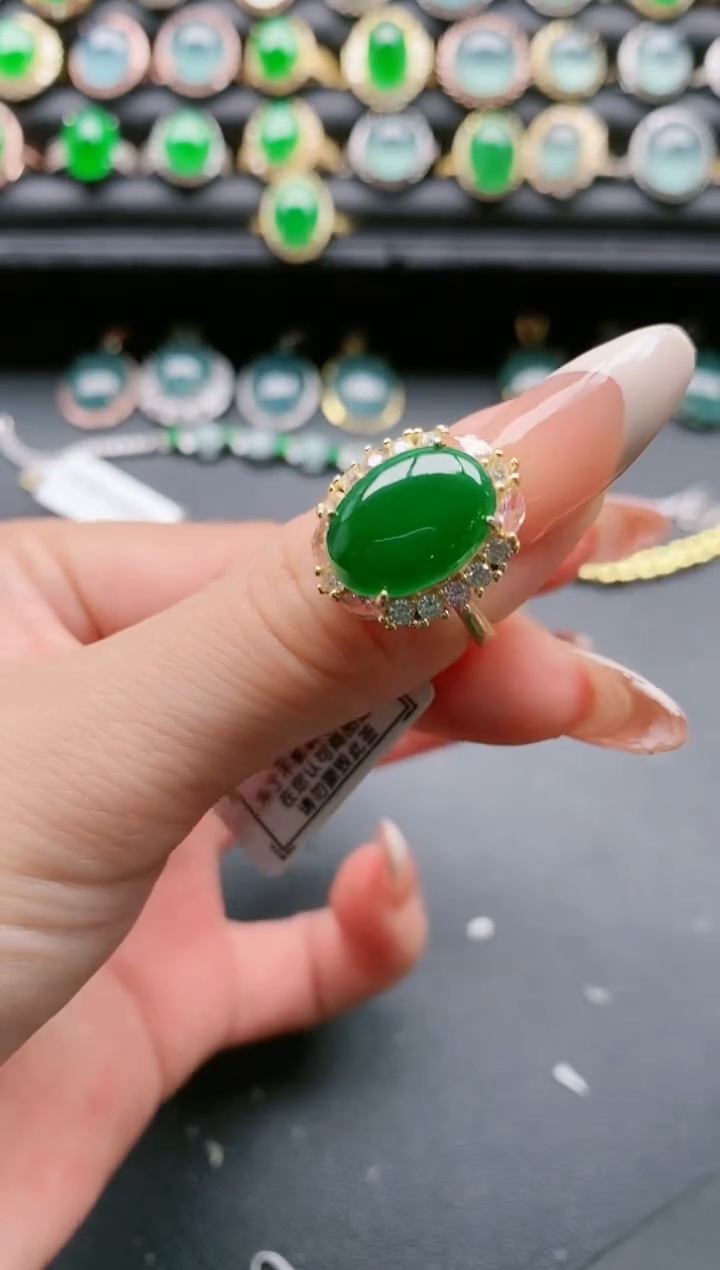 【闪购商品】翡翠戒指银S925镶嵌11111111