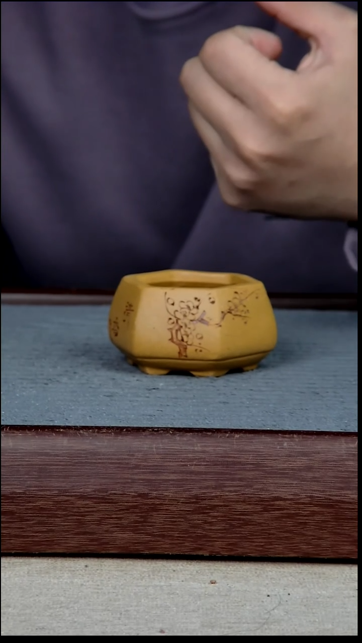 紫砂花盆5.5*4.5*3.5内径尺寸