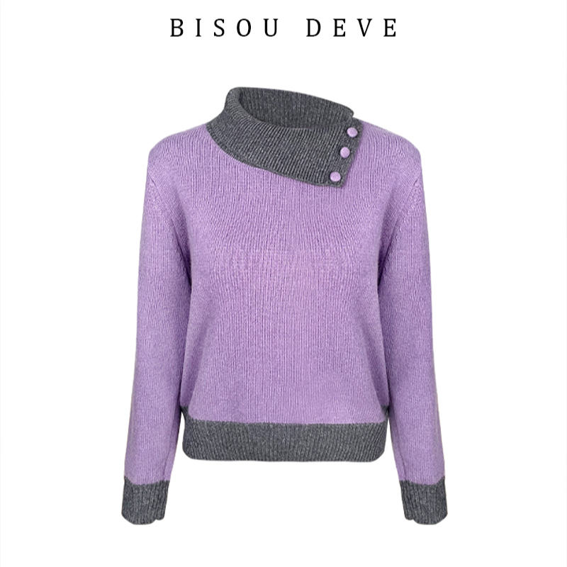 【丁姐宠粉专享】西雅图撞色毛衫BV21015618