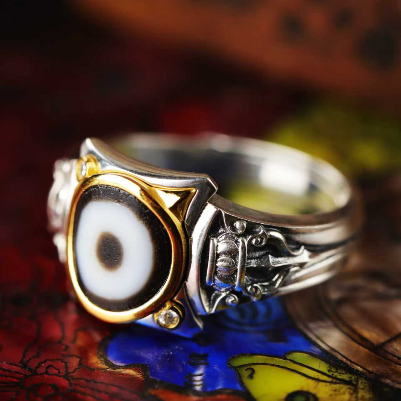 925银戒指 【传饰圣藏】金刚杵戒指